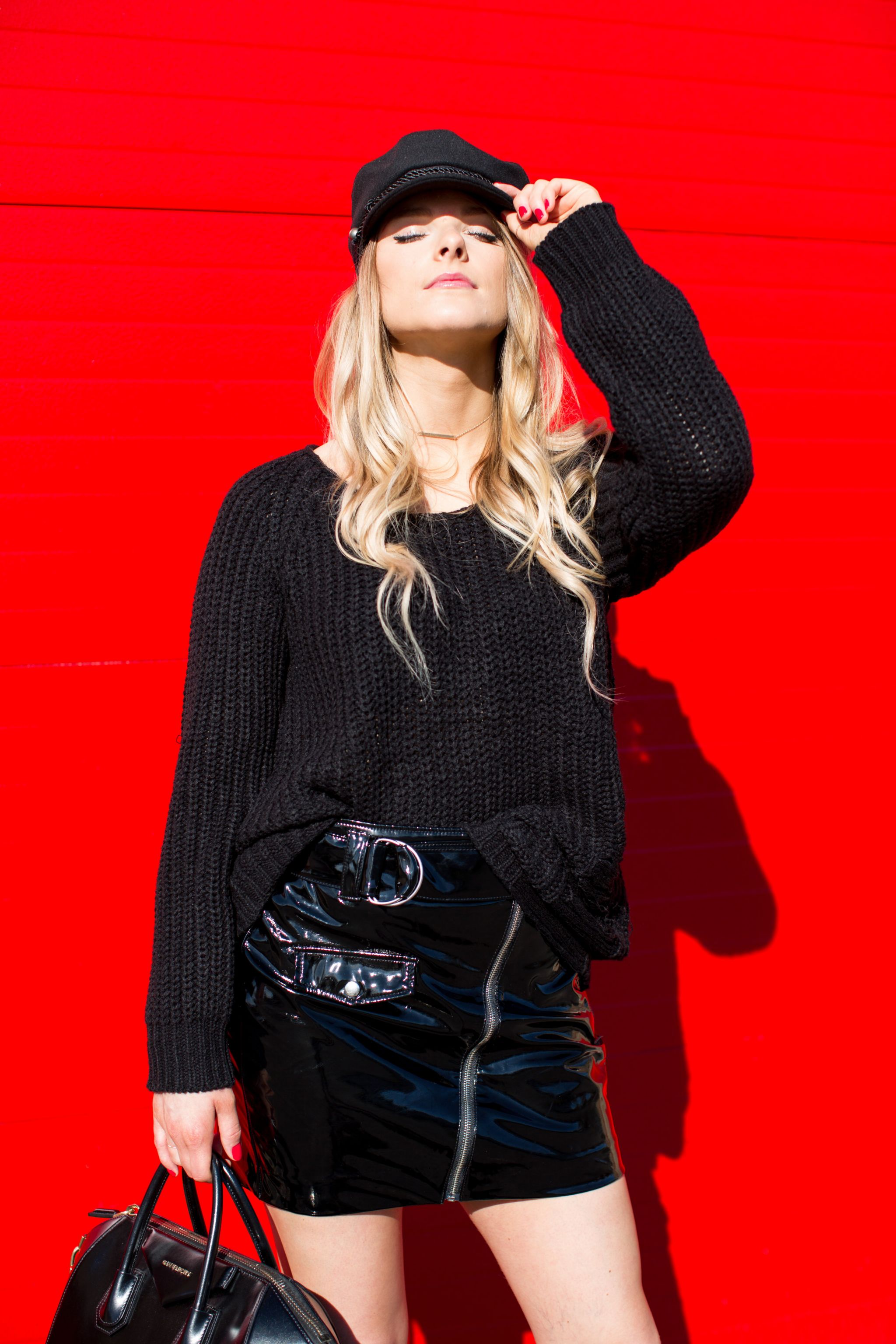 Vinyl shop skirt h m