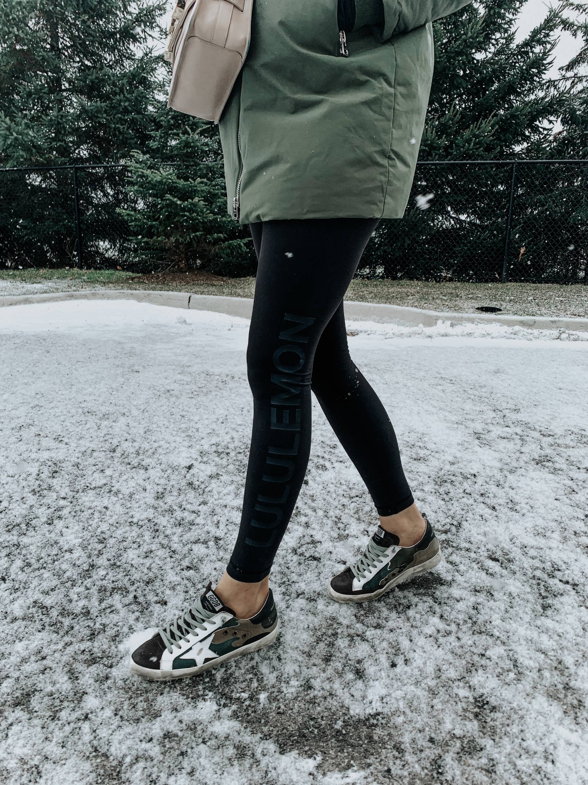 lululemon leggings and golden goose sneakers outfit, life with aco