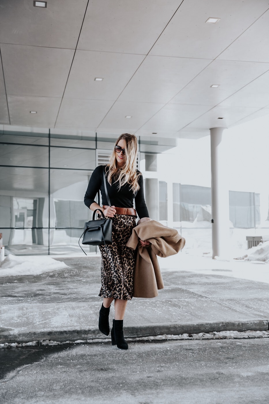 LEOPARD MIDI SKIRT WITH ANKLE BOOTS - Life with  by Amanda L. Conquer